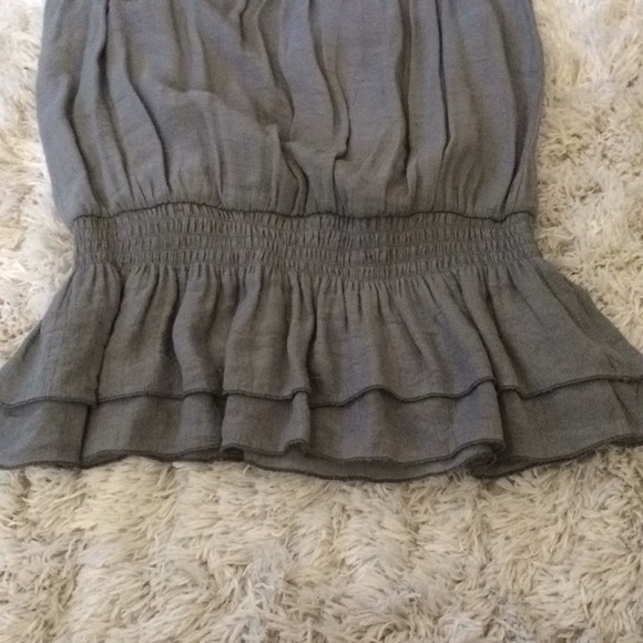 Gray Ruffle Tank Top - Picture 2 of 3